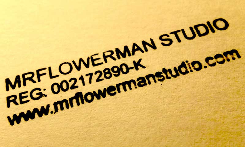 MrFlowerman Studio Company Stamp