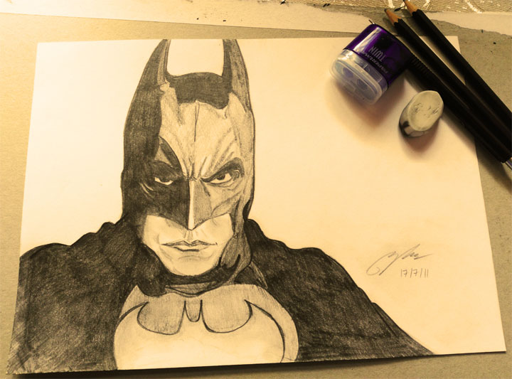 Batman Begins Pencil Sketch by Shah Ibrahim