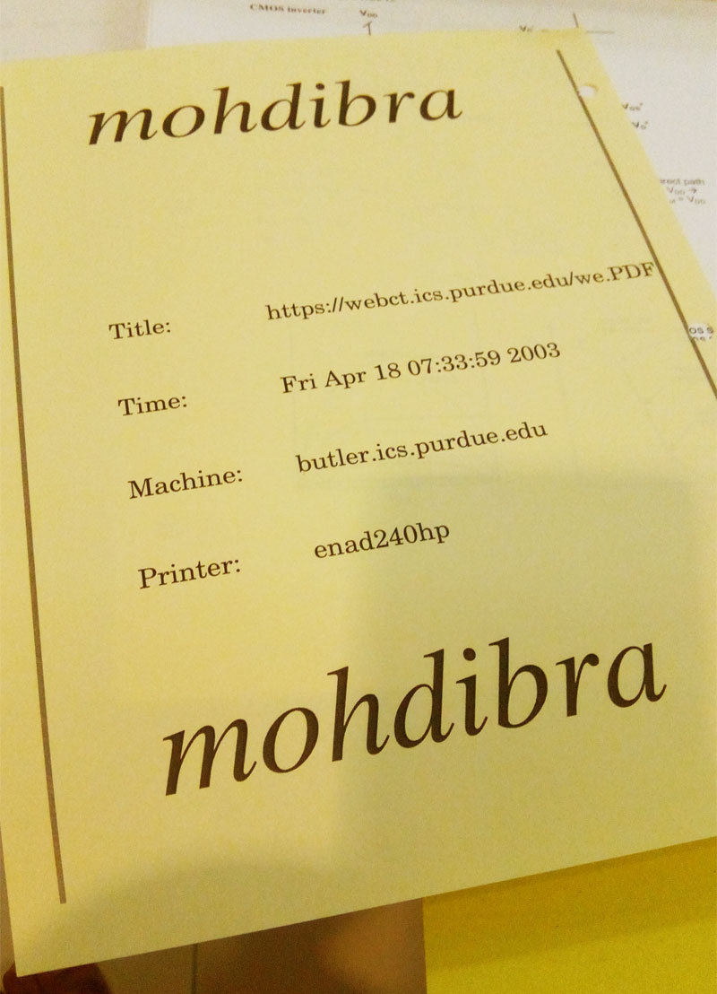 Budak Meja Belakang Pax Americana Purdue Printout